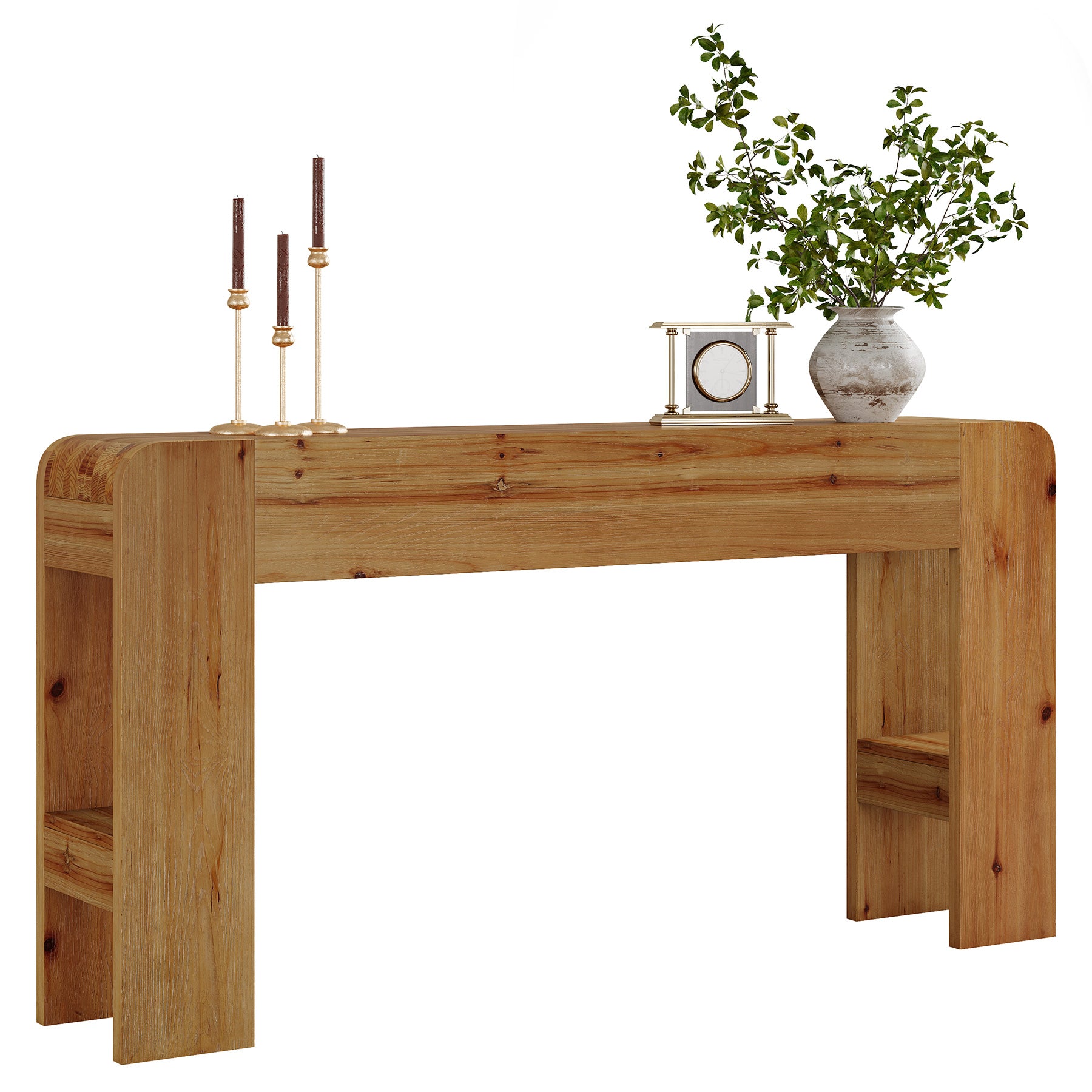 160 cm Massief Houten Haltafel, Smalle Landelijke Tafel