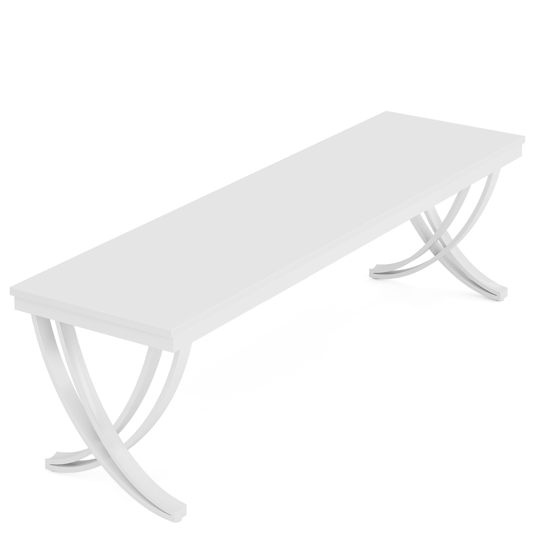 200 cm Bureau voor Twee Personen, Landelijke Computer Tafel met Stijlvolle Poten