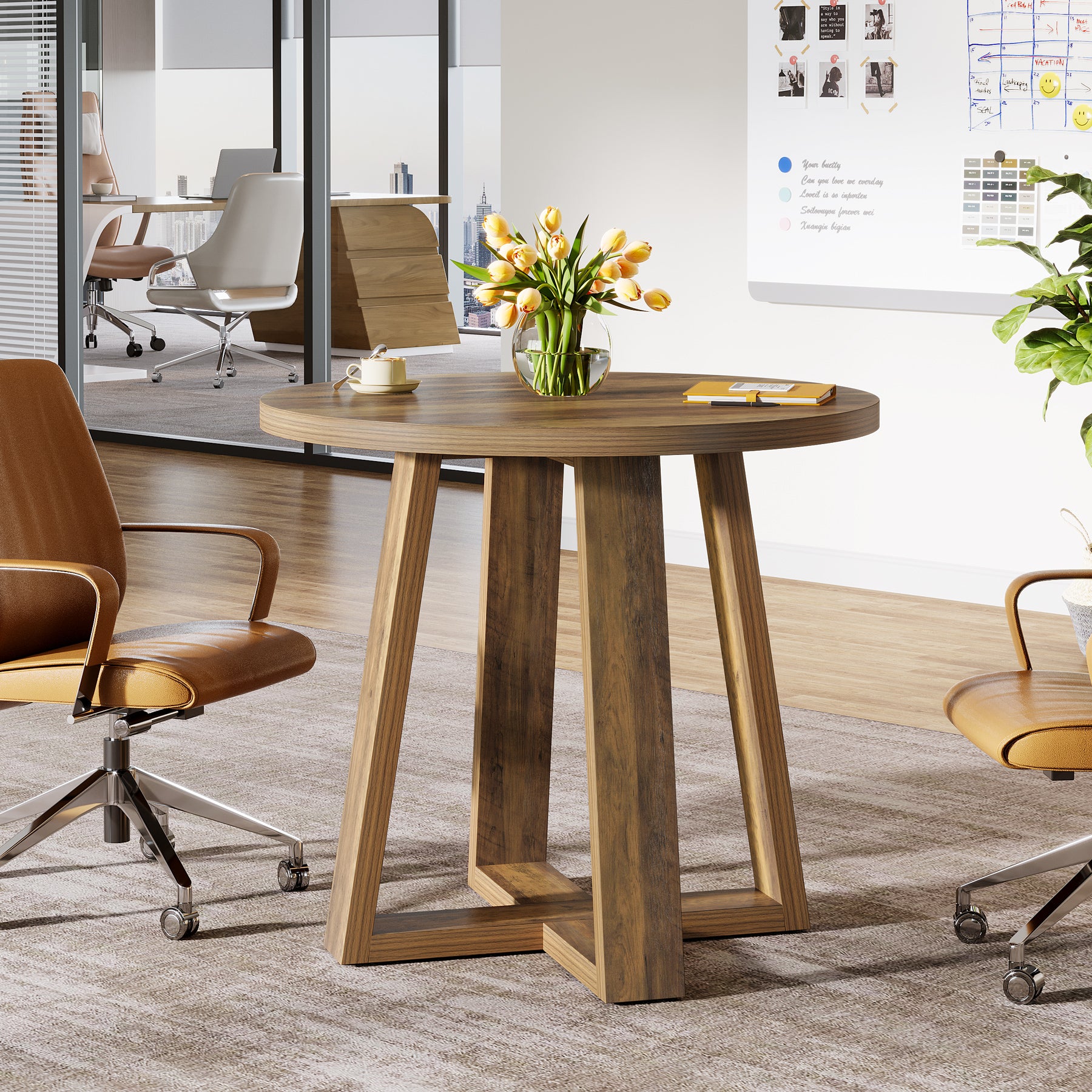 80 cm Conferentietafel, Landelijk Thuiskantoor Overlegbureau voor 2-4 Personen