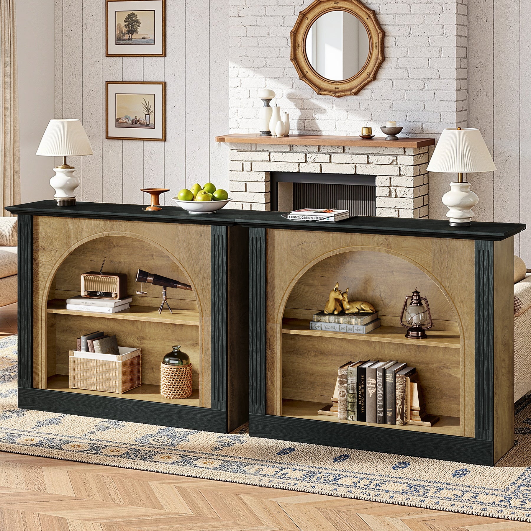 110 cm 3-Laags Consoletafel, Banktafel voor Hal met Opbergruimte