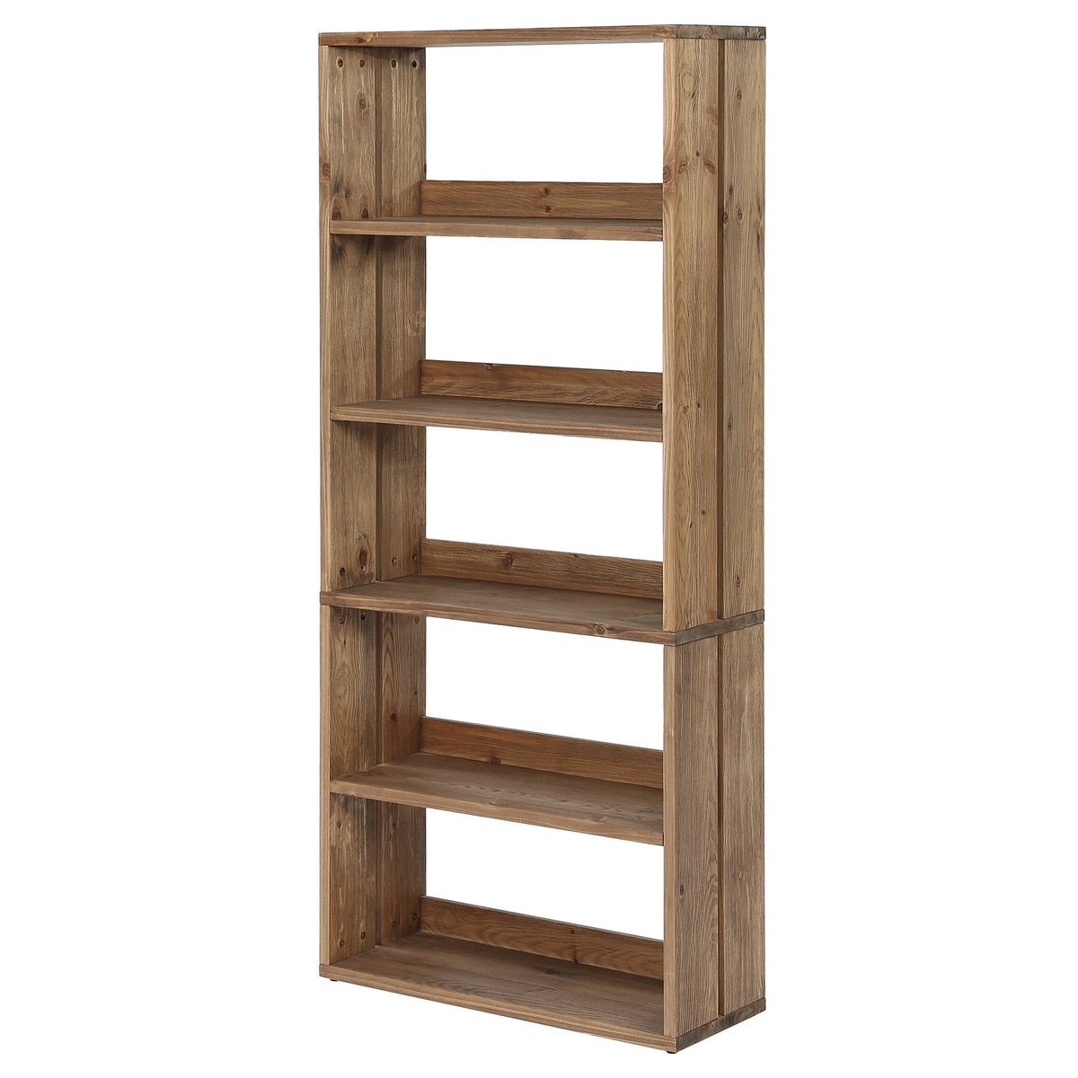 Tribesigns massief houten boekenkast 180 cm, met 5 open niveaus