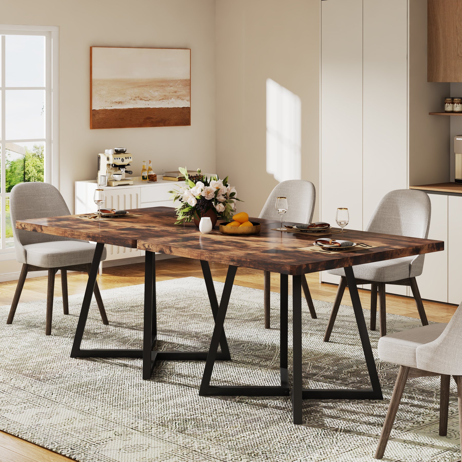 80 cm Vierkante Vergadertafel, Eettafels voor 2-4 Personen