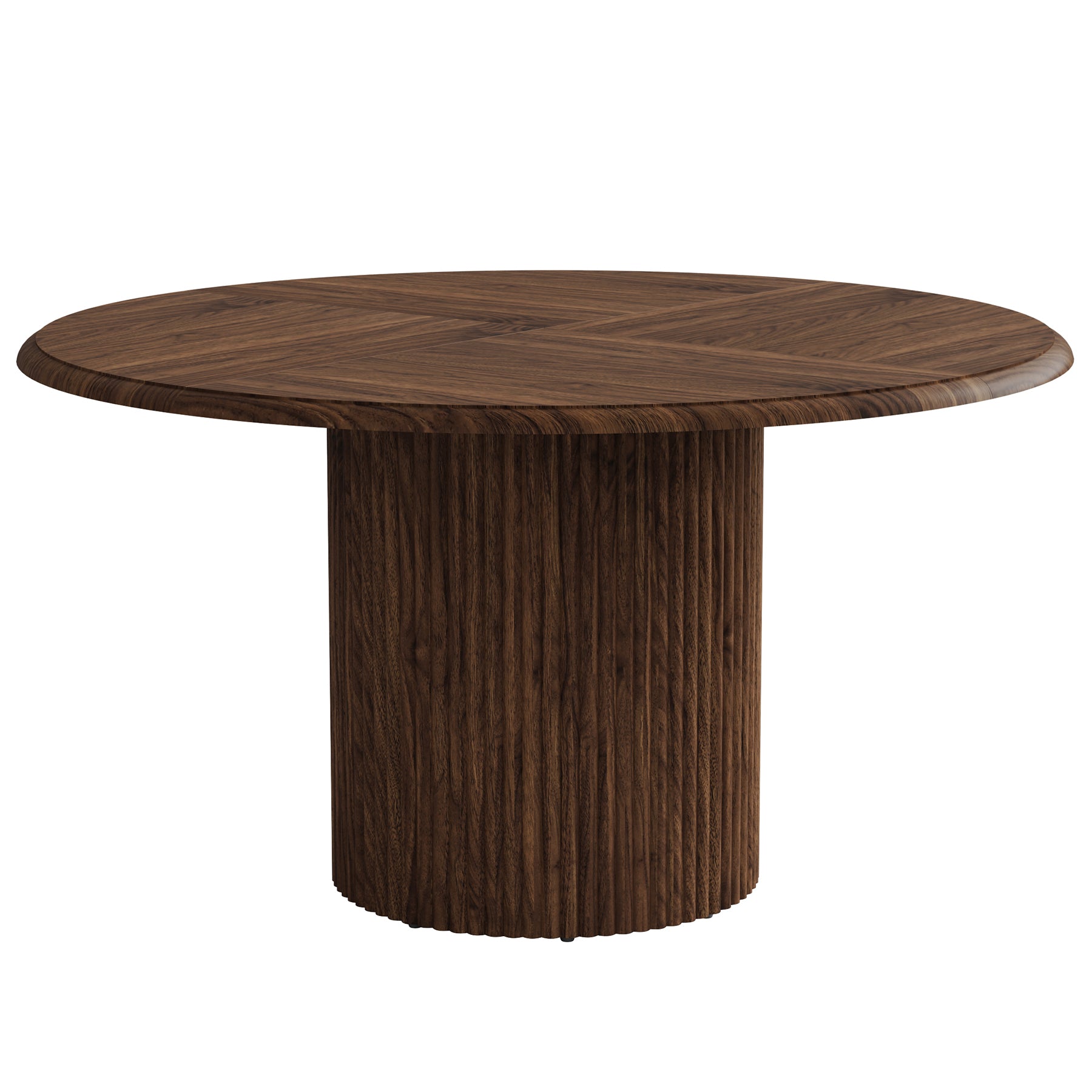 Ronde Eettafel, 120 cm Farmhouse Keukentafel met Metalen Basis voor 4 Personen