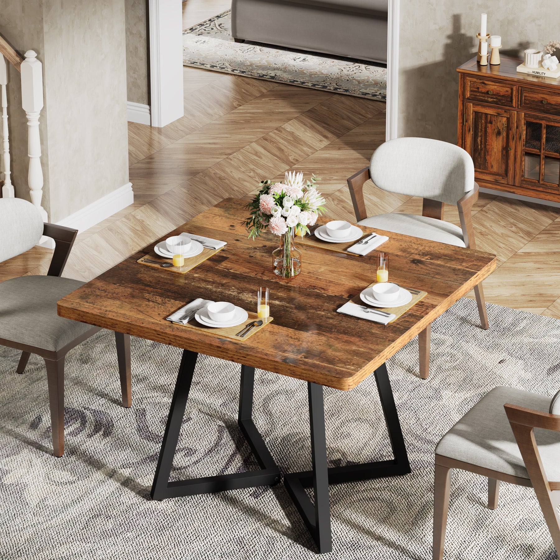 80 cm Vierkante Vergadertafel, Eettafels voor 2-4 Personen