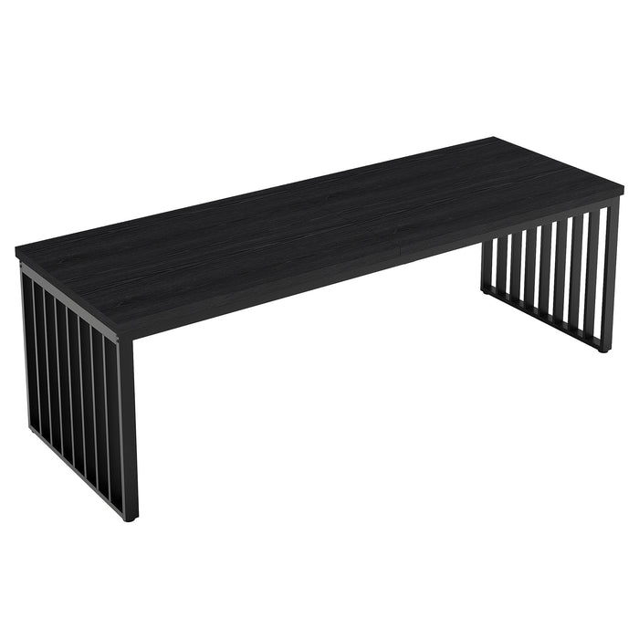 180 cm Bureau, Robuuste Computertafel Met Metalen Frame Voor Thuiskantoor