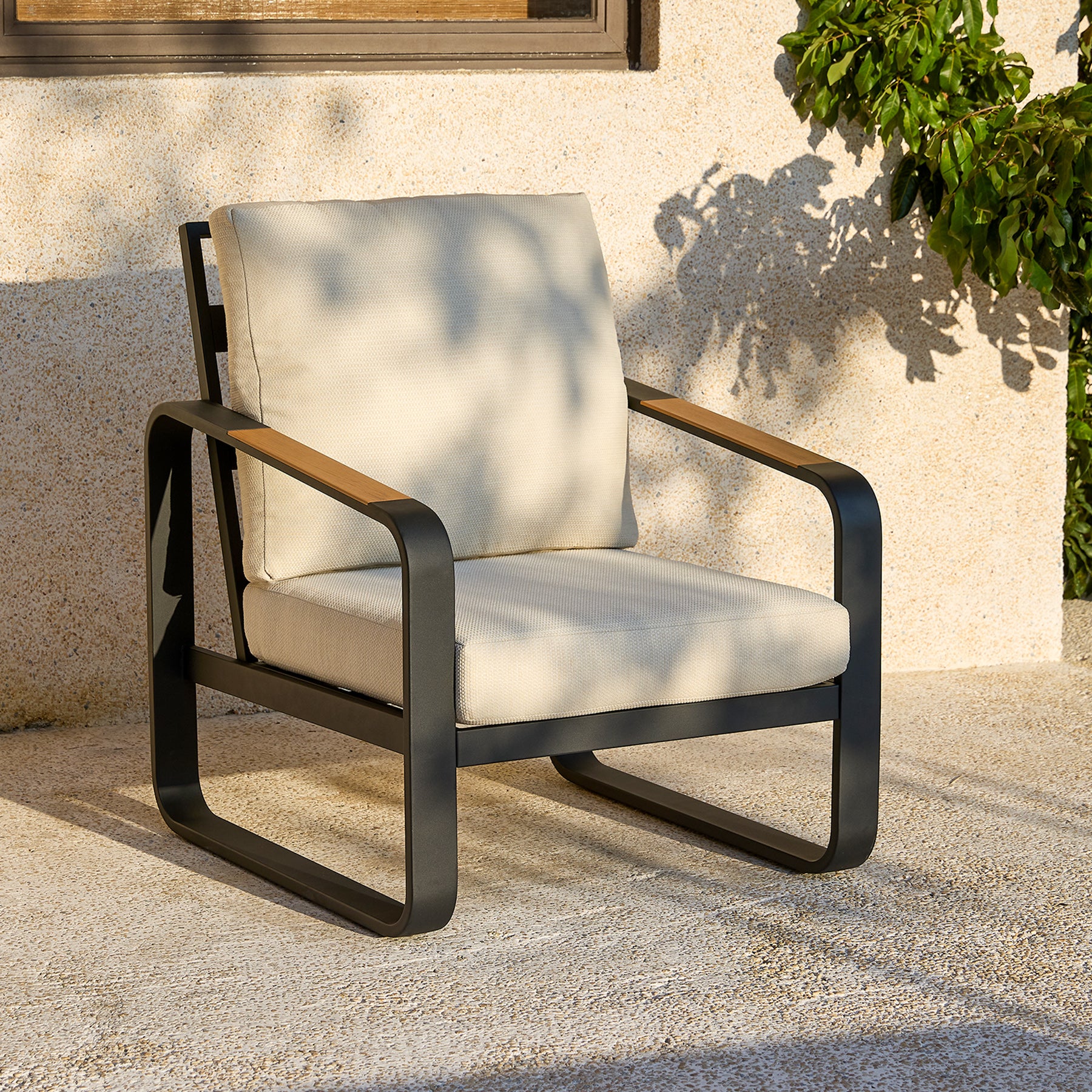 Tribesigns Lounge Tuinstoel met Kussens, Aluminium Terrasstoel voor Balkon Tuin Woonruimte