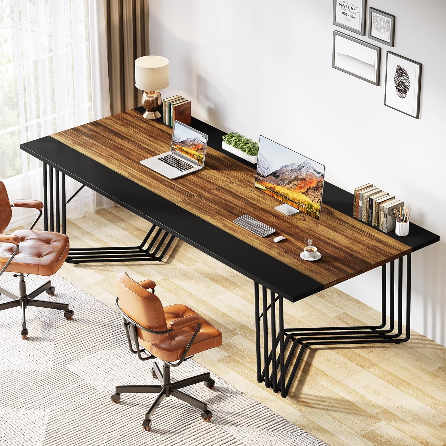 200 cm Computerbureau, Multifunctioneel Werkstation voor Thuiskantoor