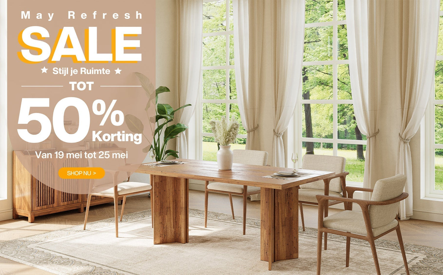 Mei Refresh Sale tot 20% korting op meubels