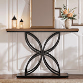 Tribesigns 120 cm Industrieel Console Tafel, Unieke Vlinder Metaal Basis 3