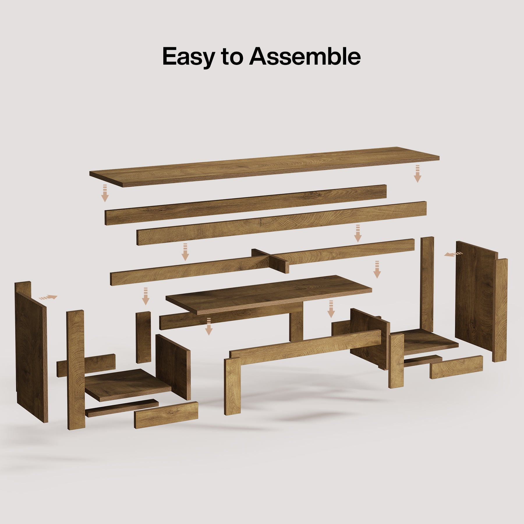 160 cm Tribesigns TV-Meubel voor 55–75 Inch TV’s, Landelijk Entertainment Center met Open Opbergruimte
