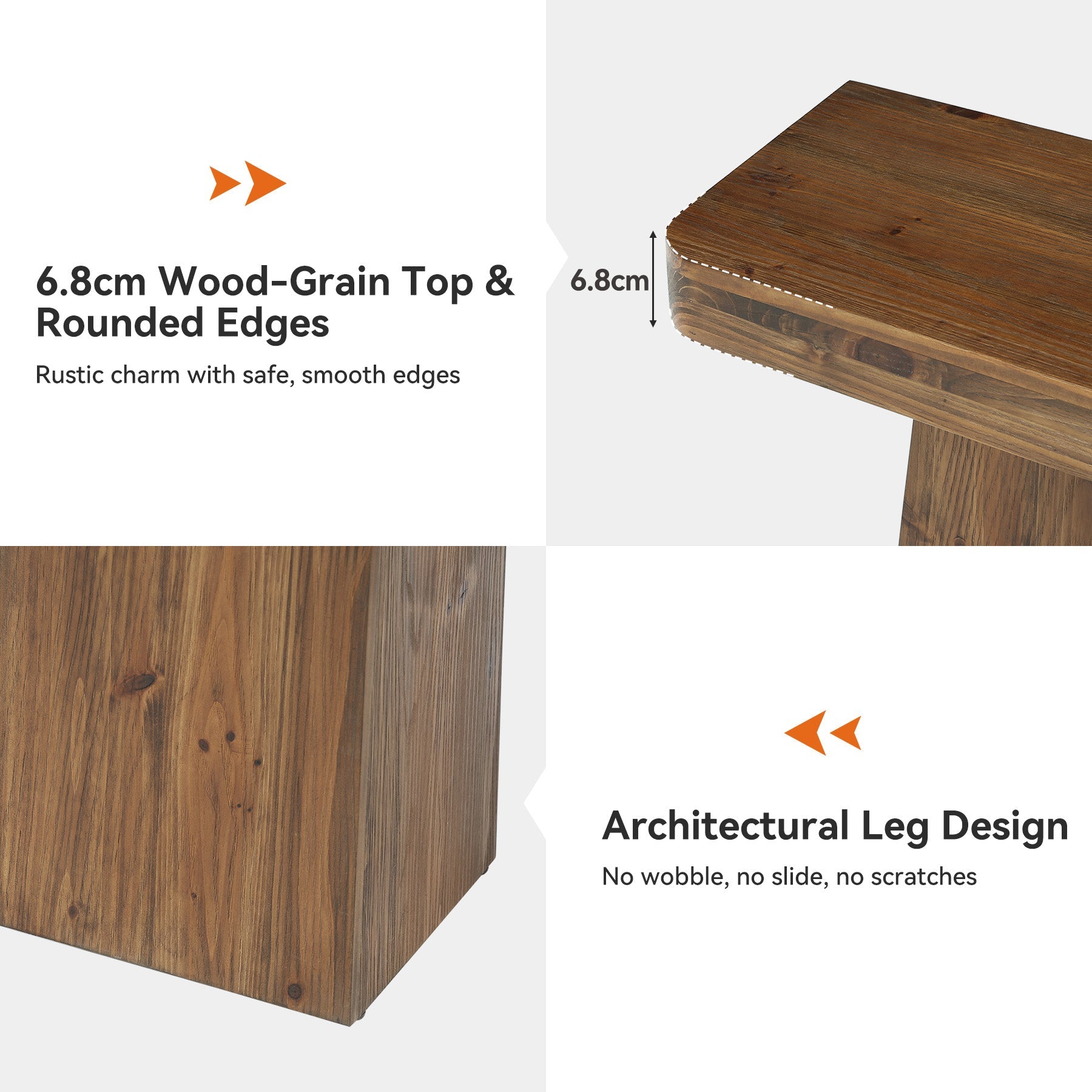 Tribesigns Massief Houten Consoletafel 160 cm, Smalle Sofatafel voor Achter de Bank