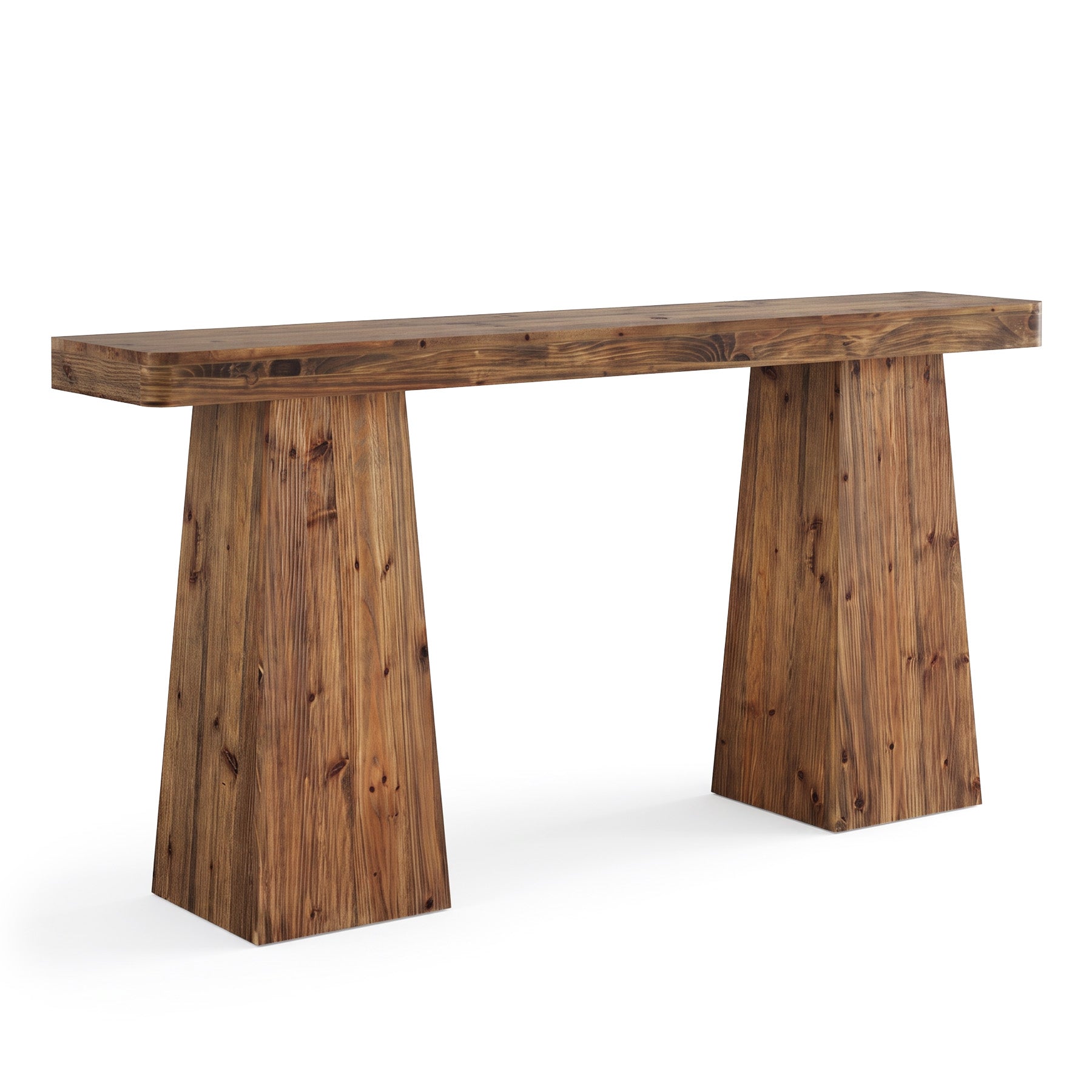 Tribesigns Massief Houten Consoletafel 160 cm, Smalle Sofatafel voor Achter de Bank