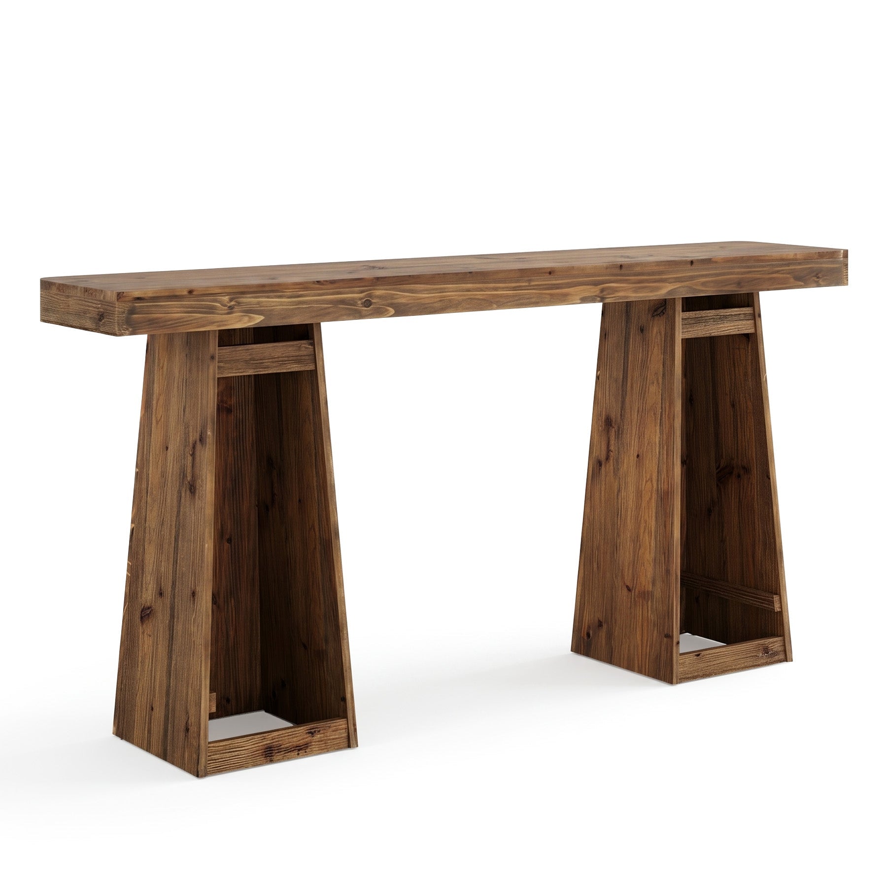 Tribesigns Massief Houten Consoletafel 160 cm, Smalle Sofatafel voor Achter de Bank