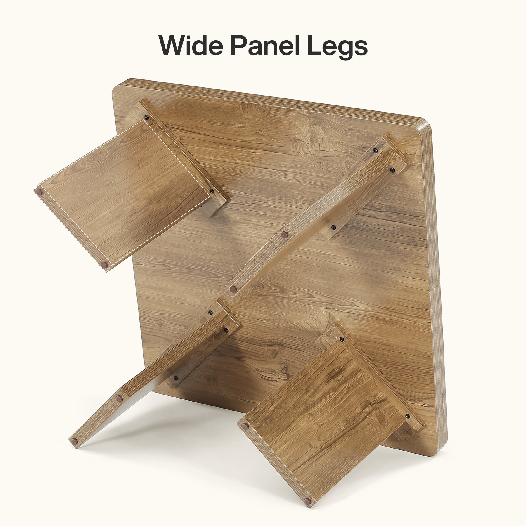 Tribesigns Vierkante salontafel 80 cm, kleine woonkamertafel in landhuisstijl met stevig tafelblad
