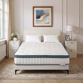 90 x 200 cm Pocketvering Matras, H2 Harde Matras met Geheugenschuim en Wasbare Hoes 3