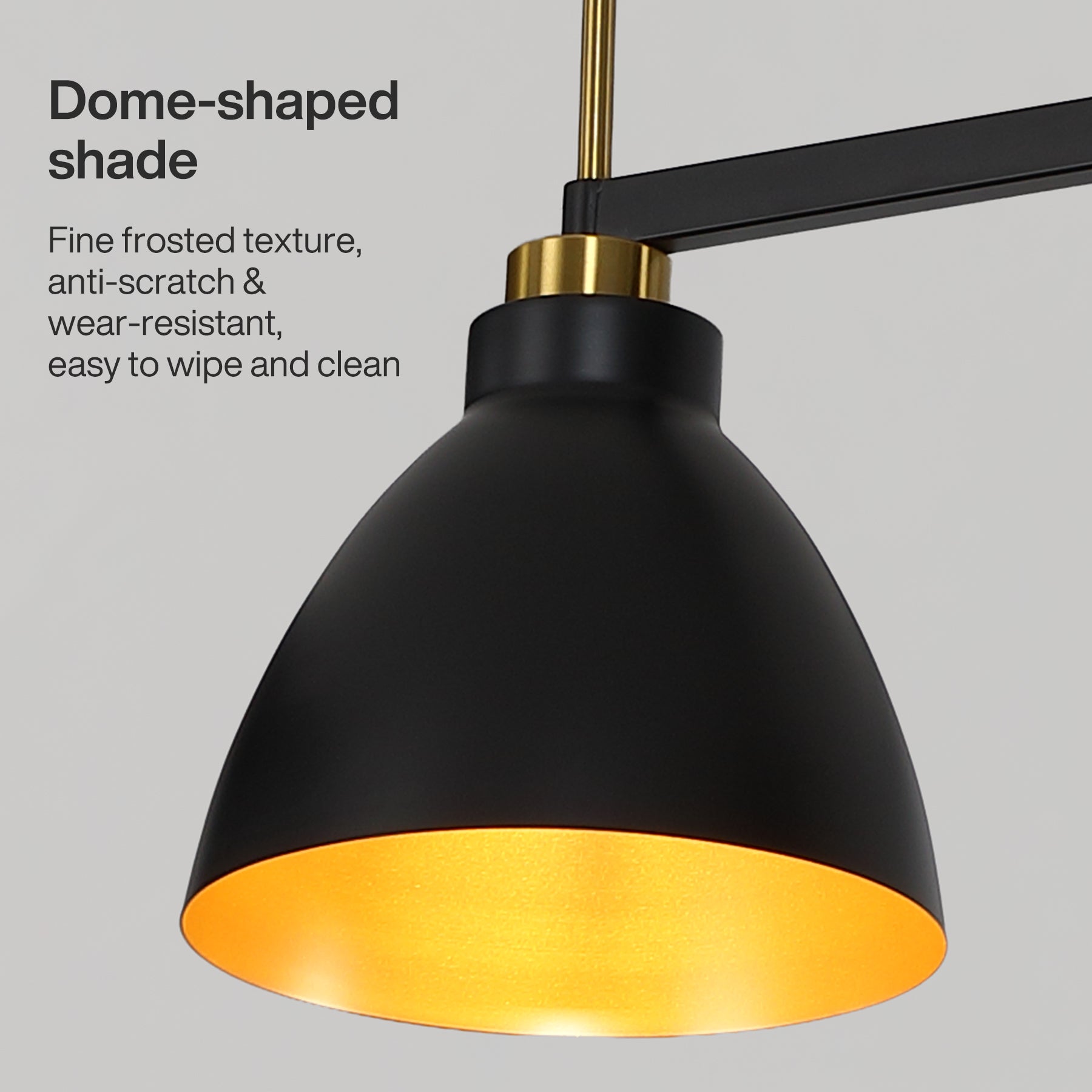 Tribesigns Vintage 3-Lichts Hanglamp, Zwart-Gouden Pendellamp met Verstelbare Stangen [Energieklasse F]
