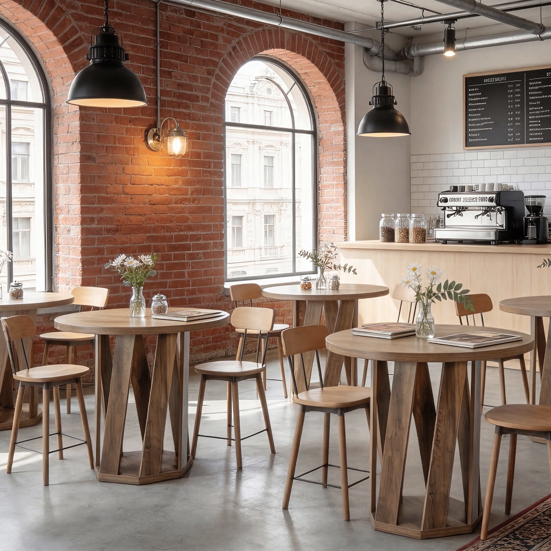 80 cm Ronde Eettafel Voor 2-4 Personen, Landelijke Houten Keukentafel in Rustic Bruin