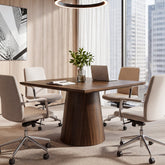 80 cm Tribesigns vierkante vergadertafel met verdikt tafelblad, houten kantoortafel voor 4 personen 3