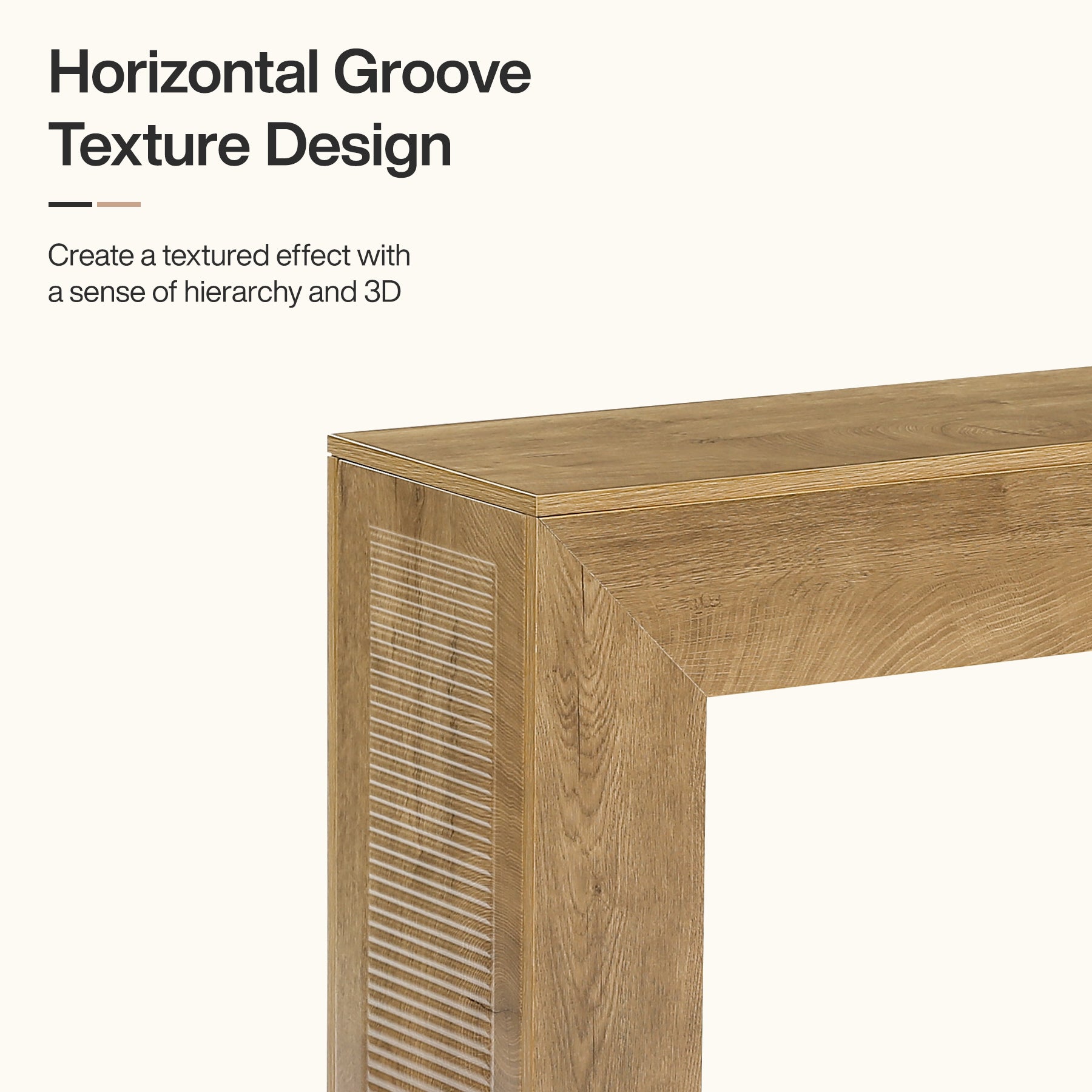 110 cm Console Tafel voor Hal, Kleine Farmhouse Sofa Tafel met Geprofileerd Ontwerp