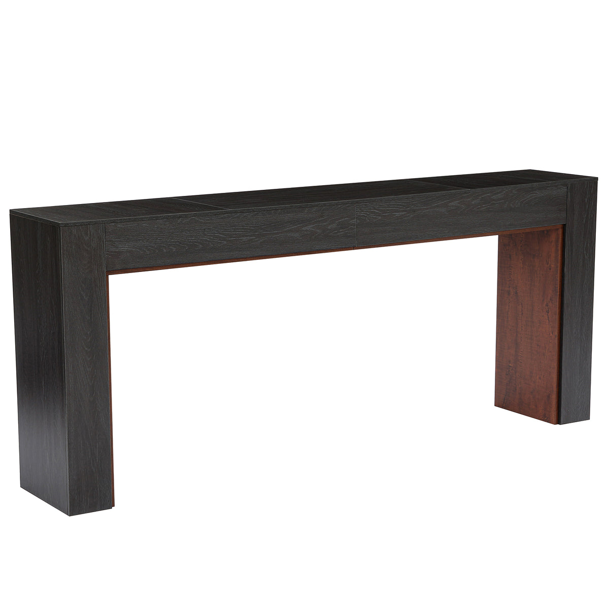 Tribesigns 200 cm lange consoletafel met tweekleurig ontwerp en stabiele basis, smalle banktafel voor hal en woonkamer