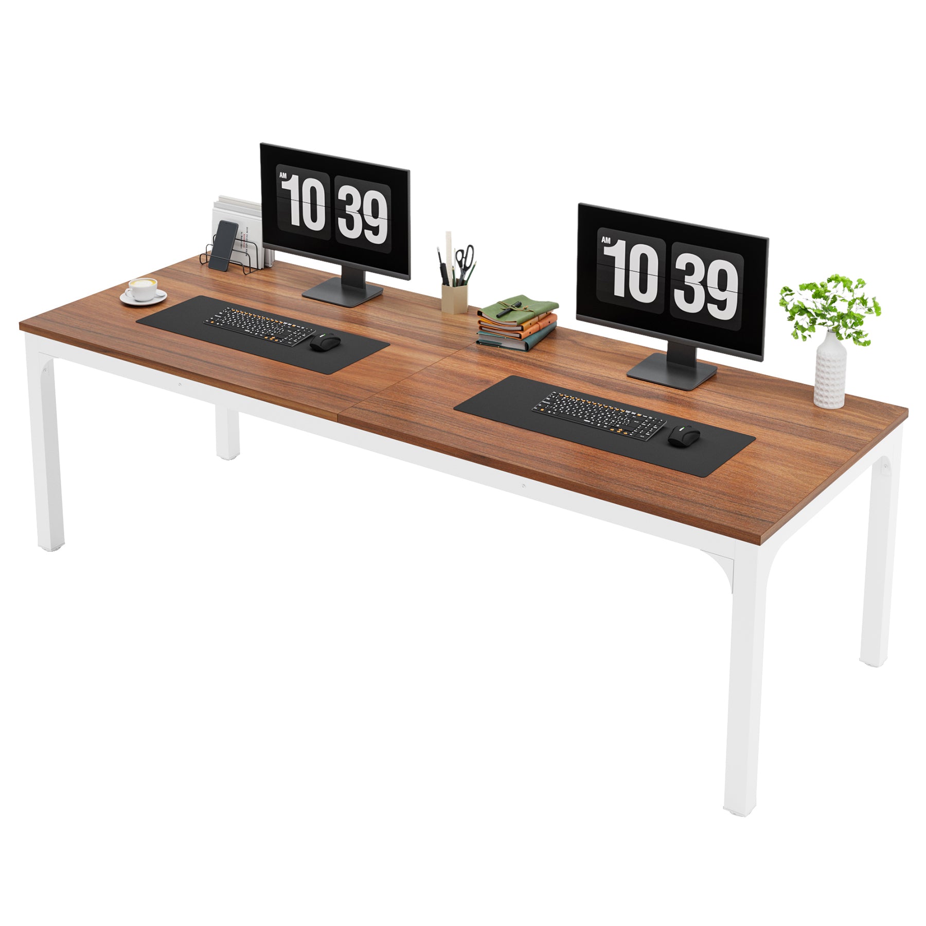 200 cm Tribesigns Computerbureau, Extra Lang Tweepersoons Computerkantoren voor Thuiskantoor