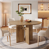 Tribesigns 100 cm Ronde Eettafel, Houten Tafel voor 4 Personen voor Keuken 3