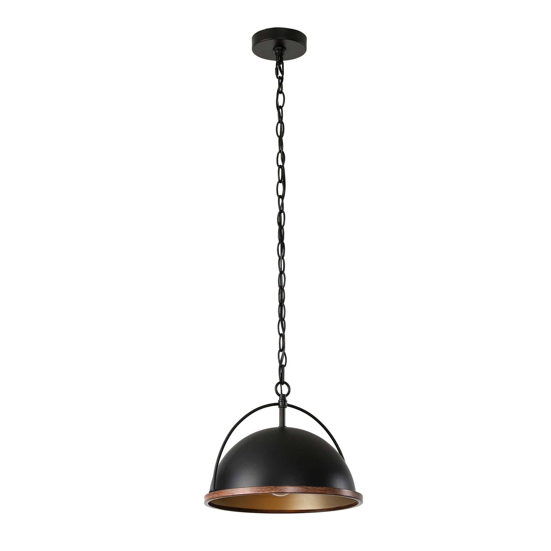 33 cm Metalen Hanglamp met Verstelbare Hoogte, Industriële 1-Lichts Lamp voor Woonkamer Keuken Slaapkamer