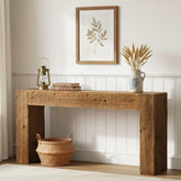 160 cm Massief Houten Consoletafel, Farmhouse Sidetable voor Woonkamer 3