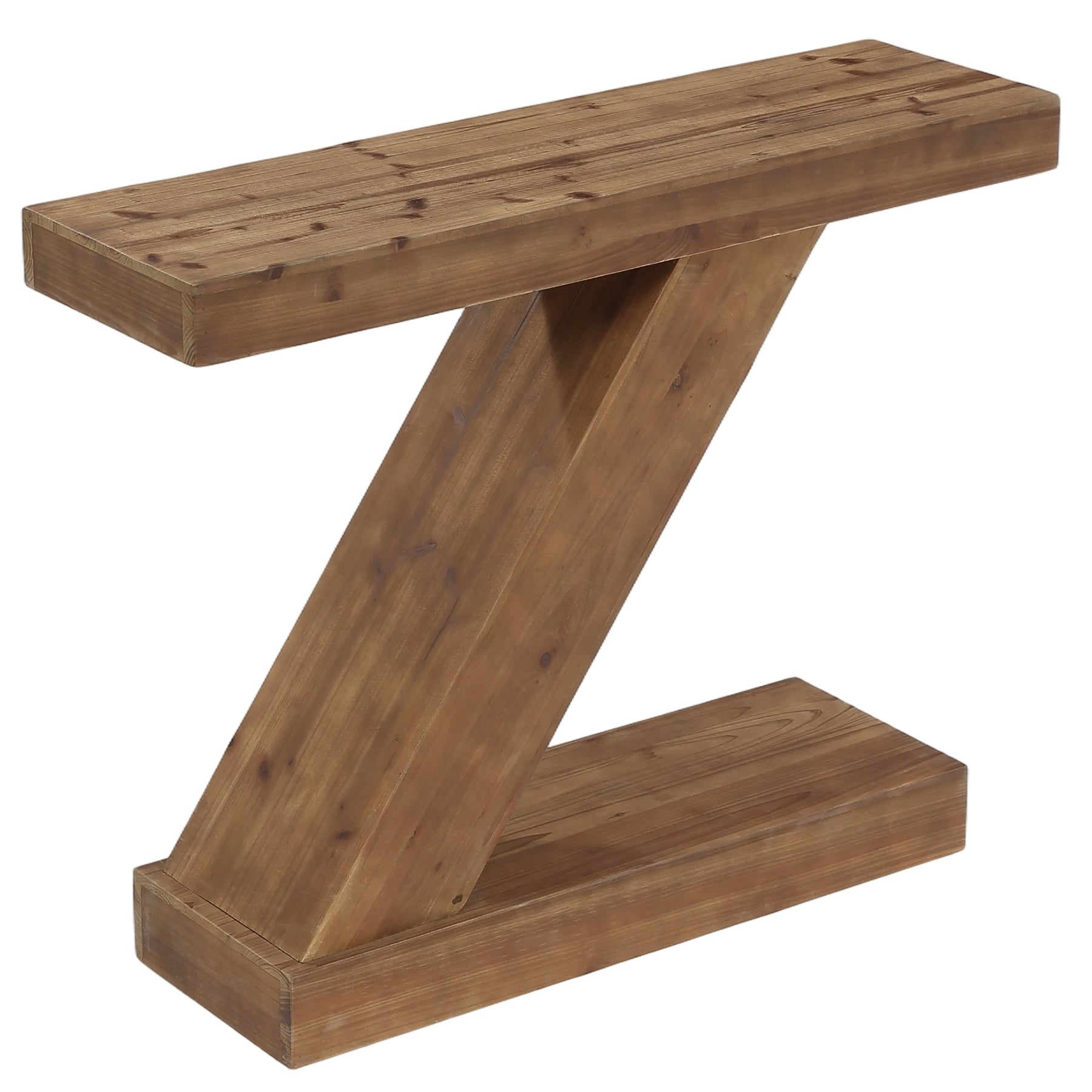 Tribesigns 105 cm Consoletafel, Massief Houten Haltafel met Z-Vorm voor Entree