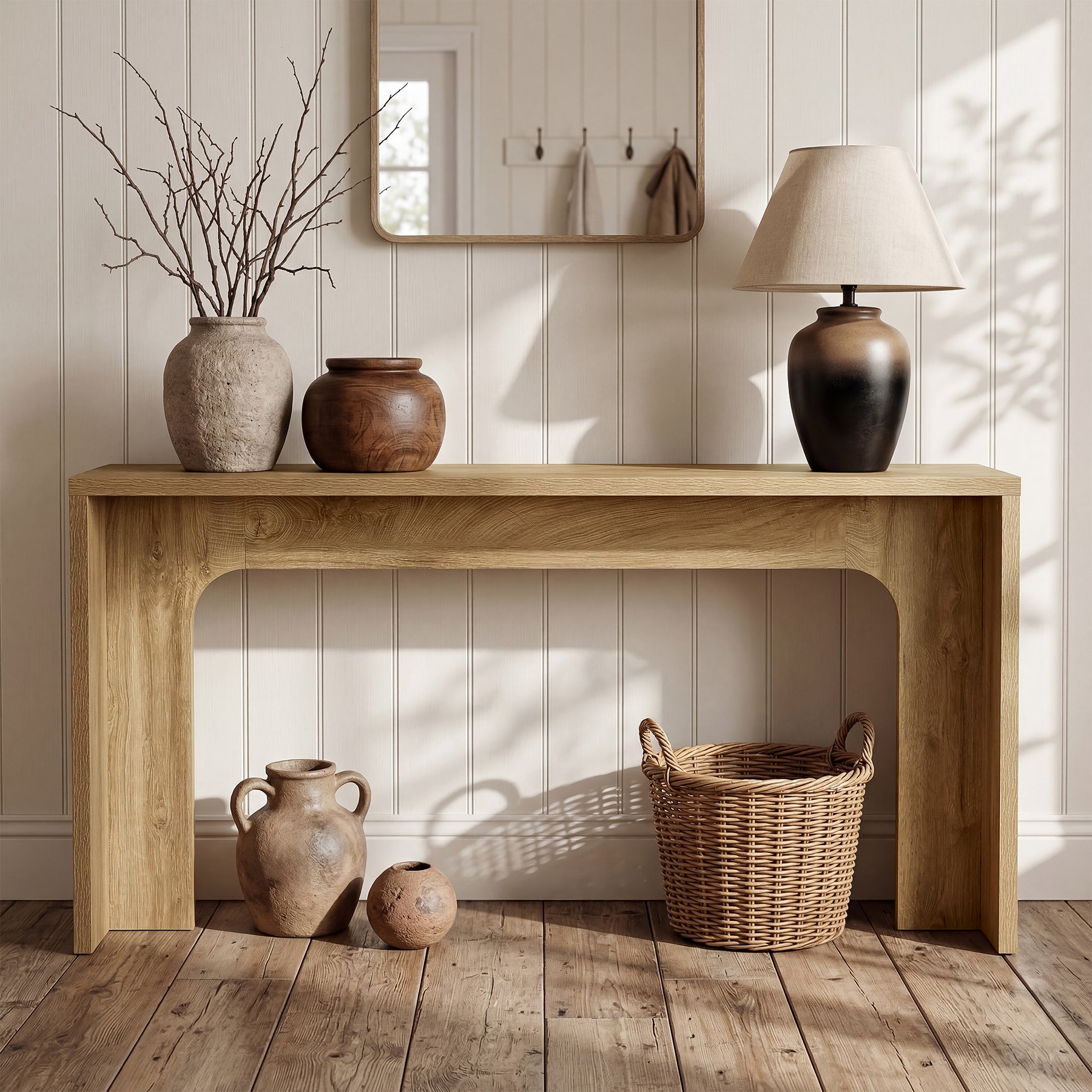 Tribesigns 160 cm Smalle Consoletafel, Moderne Haltafel van Hout