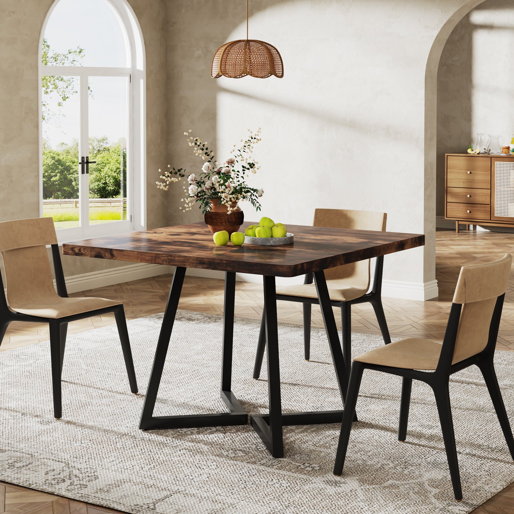 80 cm Vierkante Vergadertafel, Eettafels voor 2-4 Personen