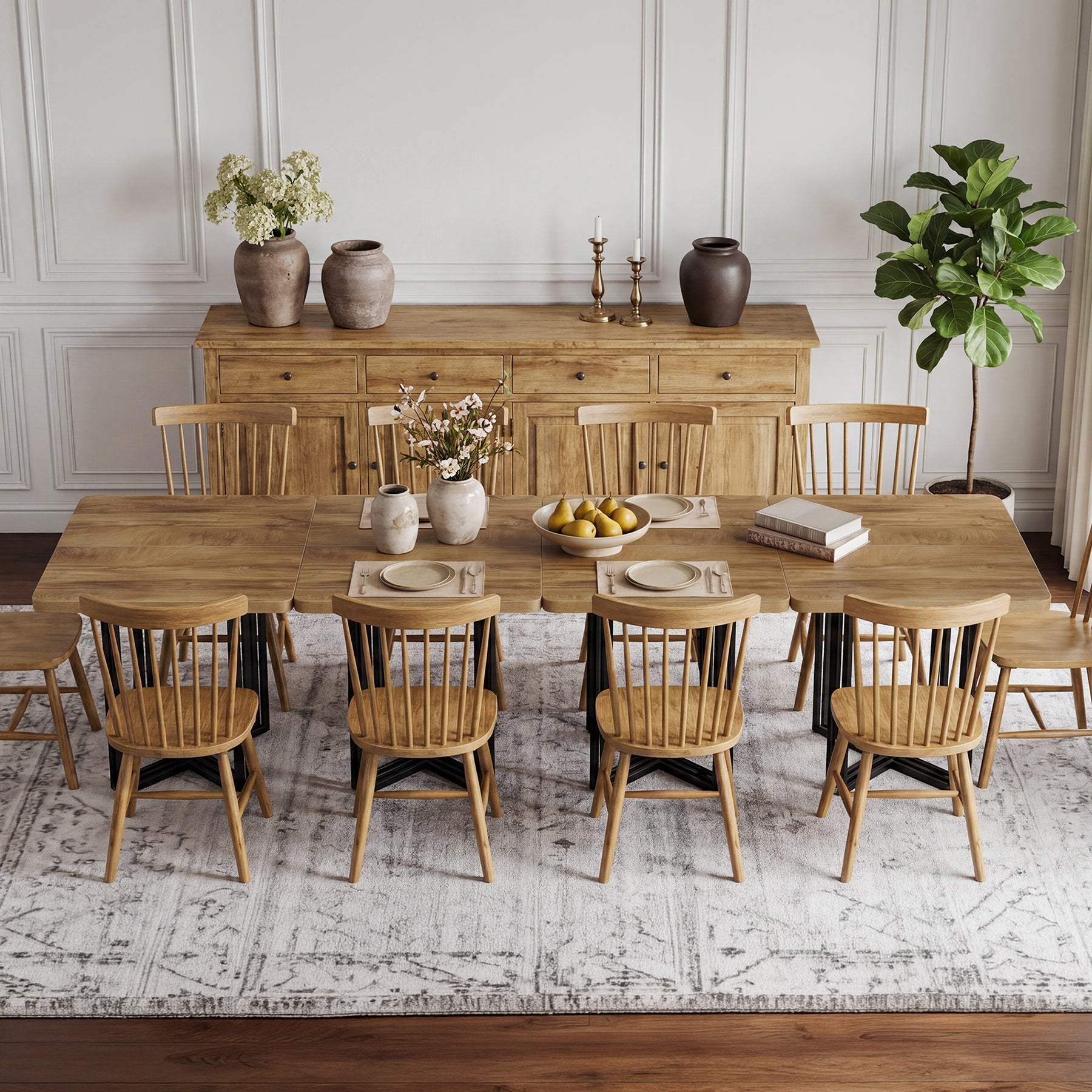 Eettafel 100 cm voor 4 personen, rechthoekige eettafel in industriële landelijke stijl met metalen frame