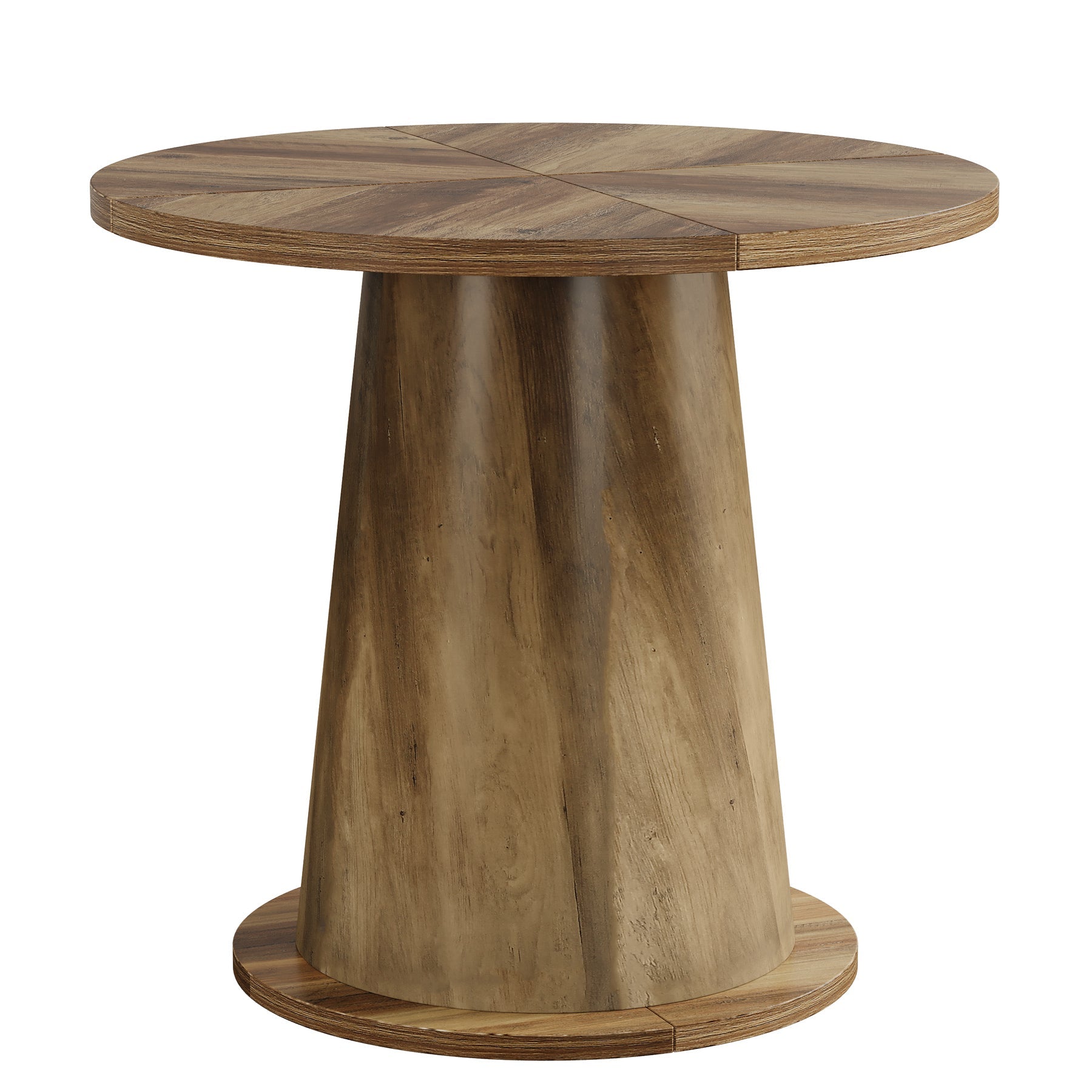 Tribesigns 80 cm Ronde Eettafel voor 2–4 Personen, Keukentafel met Stevige Centrale Voet
