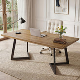 Tribesigns bureau van 158 cm, industrieel computerbureau met V-vormig metalen onderstel 3