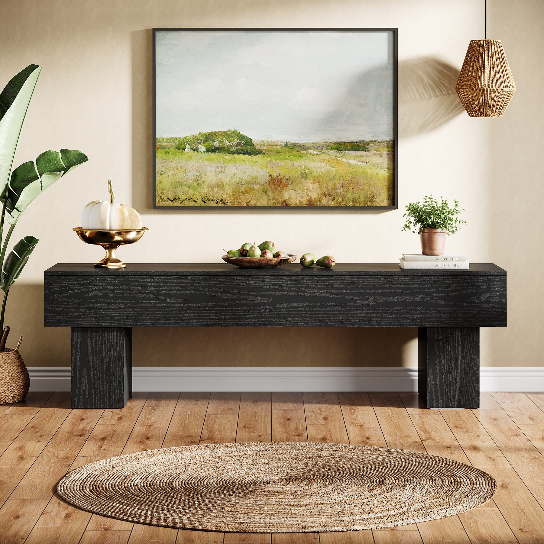 Tribesigns 160 cm TV-meubel, Farmhouse Entertainment Center voor Woonkamer en TV