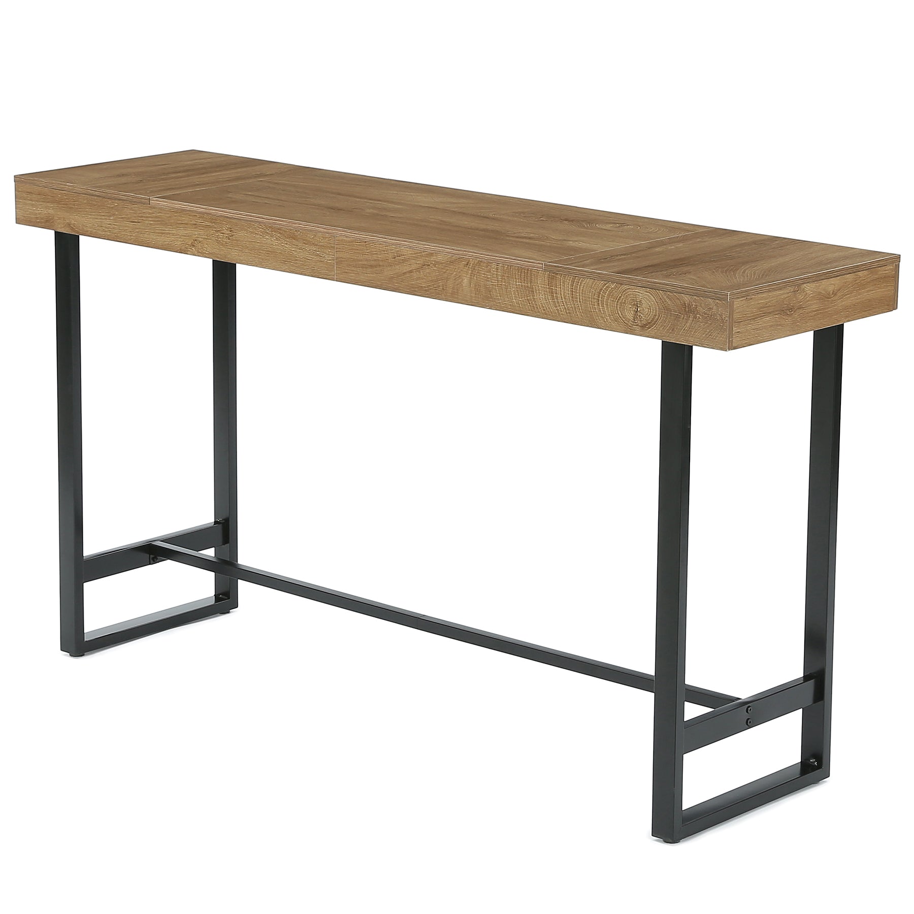 Tribesigns bartafel 180 cm, lange statafel met metalen frame en voetensteun
