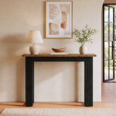Tribesigns Smalle Consoletafel 105 cm, Industriële Haltafel met Opbergrek 3