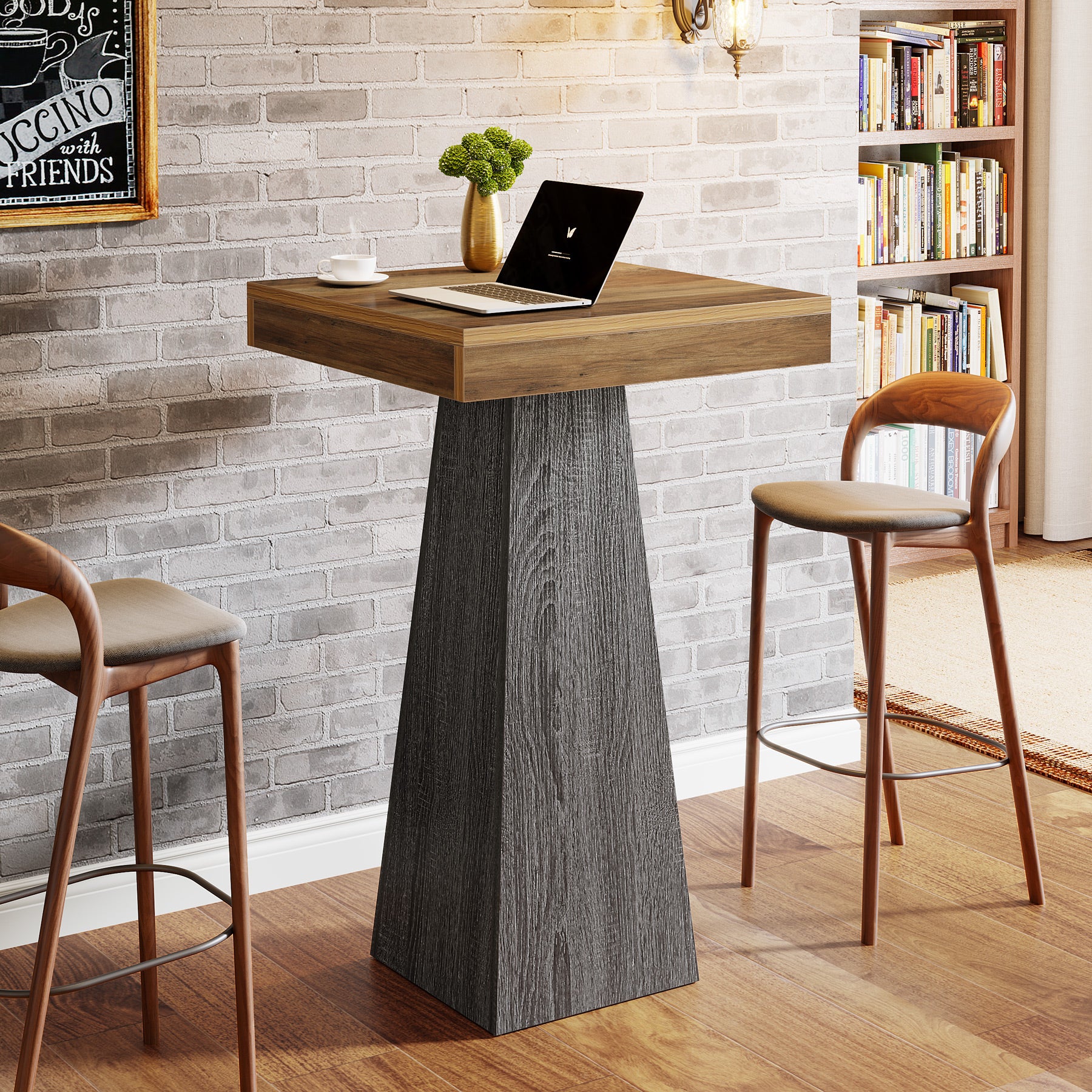 Tribesigns 102 cm Bartafel, Hoge Bistrotafel voor Kleine Ruimtes