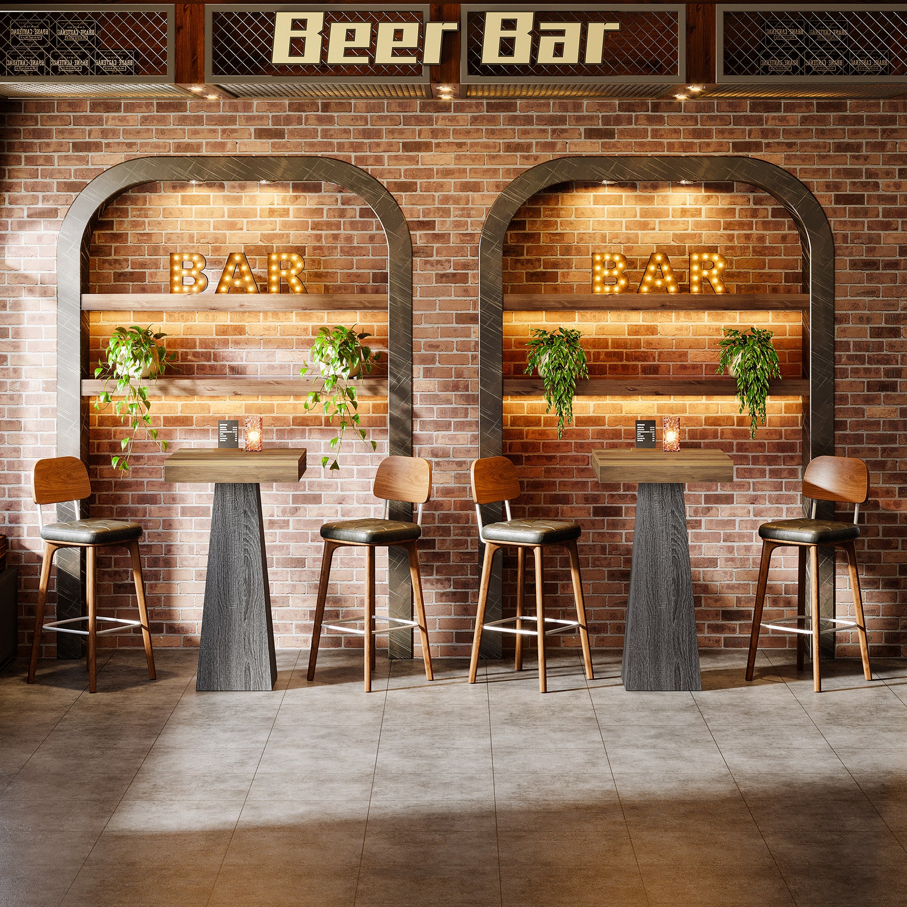 Tribesigns 102 cm Bartafel, Hoge Bistrotafel voor Kleine Ruimtes