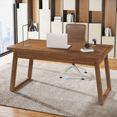 140 cm Computerbureau met Lade, Moderne Minimalistische Stijl van Hout 3
