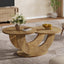 45" Coffee Table, 2 - Tier Accent Center Cocktail Table with U - Shaped Frame Tribesigns#Kleur_Eiken