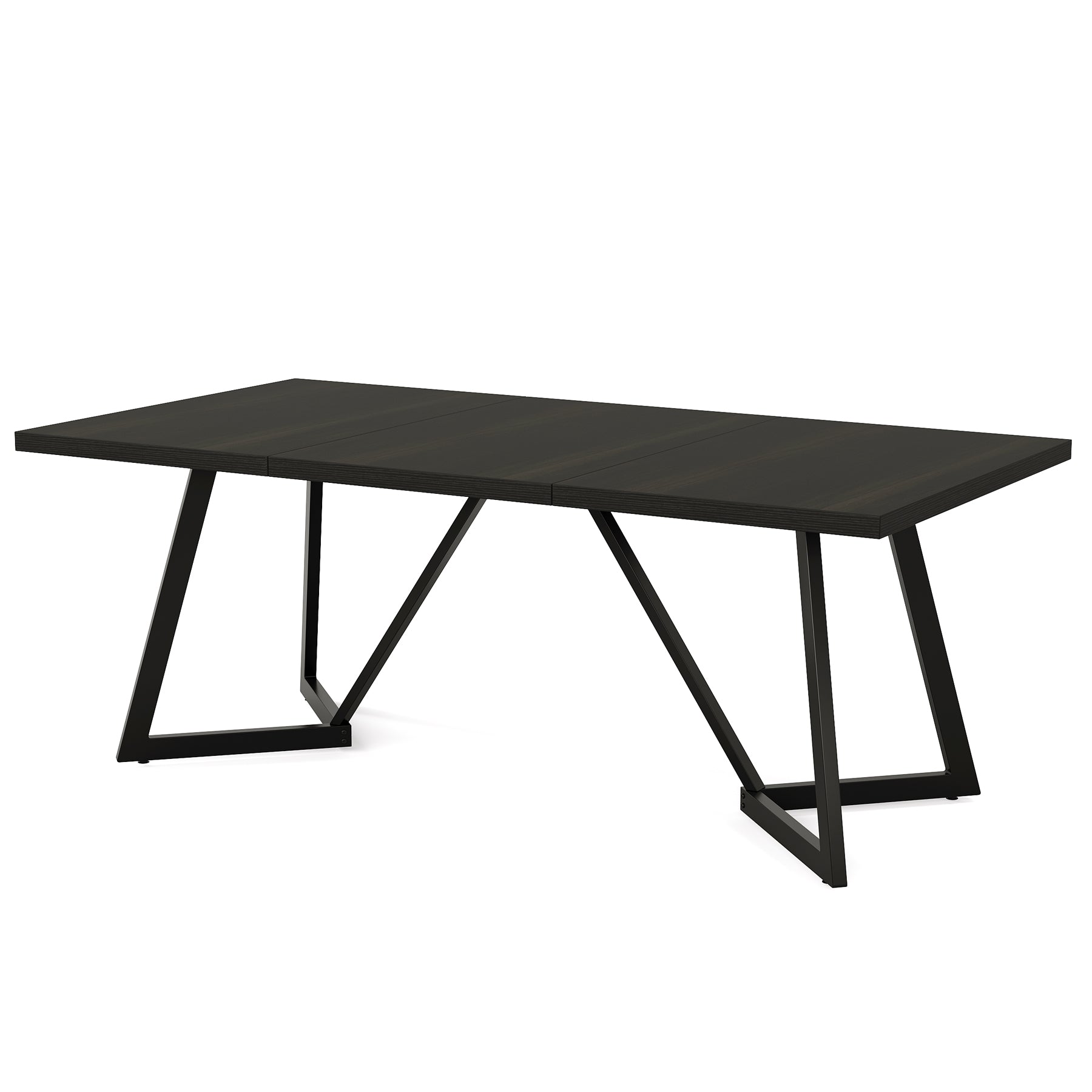 180 cm Grote Eettafel voor 6-8 Personen, Moderne Tafel met Metalen Frame voor de Eetkamer