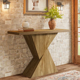 105 cm Geometrische Consoletafel, Smalle Landelijke Banktafel 3