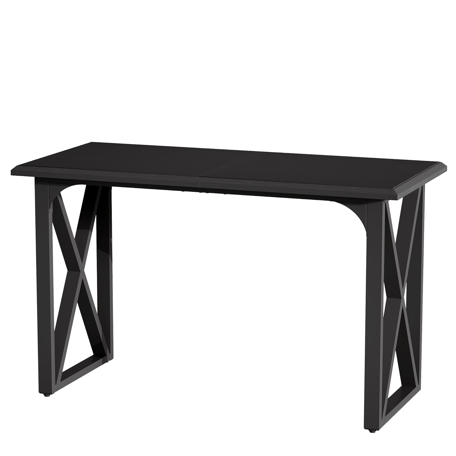 Tribesigns bartafel van 140 cm, hoge tafel in industriële stijl met metalen X-onderstel voor 2–4 personen