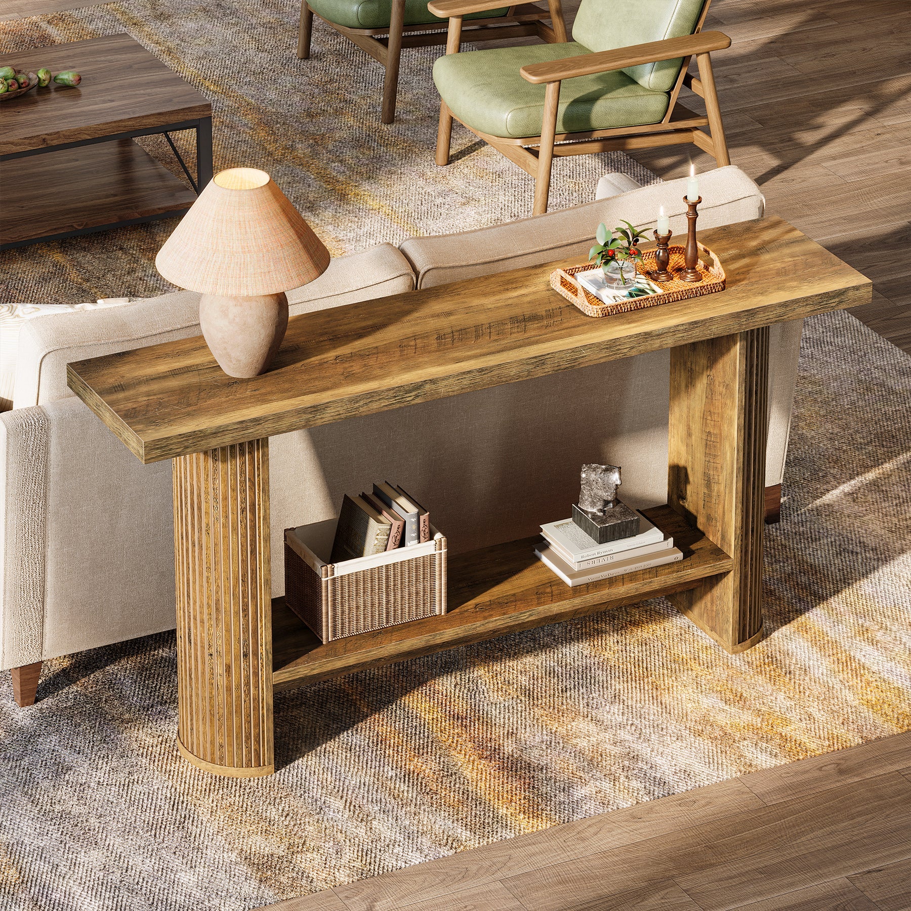 55.12" Console Table, Modern Sofa Table Entrance Table Tribesigns