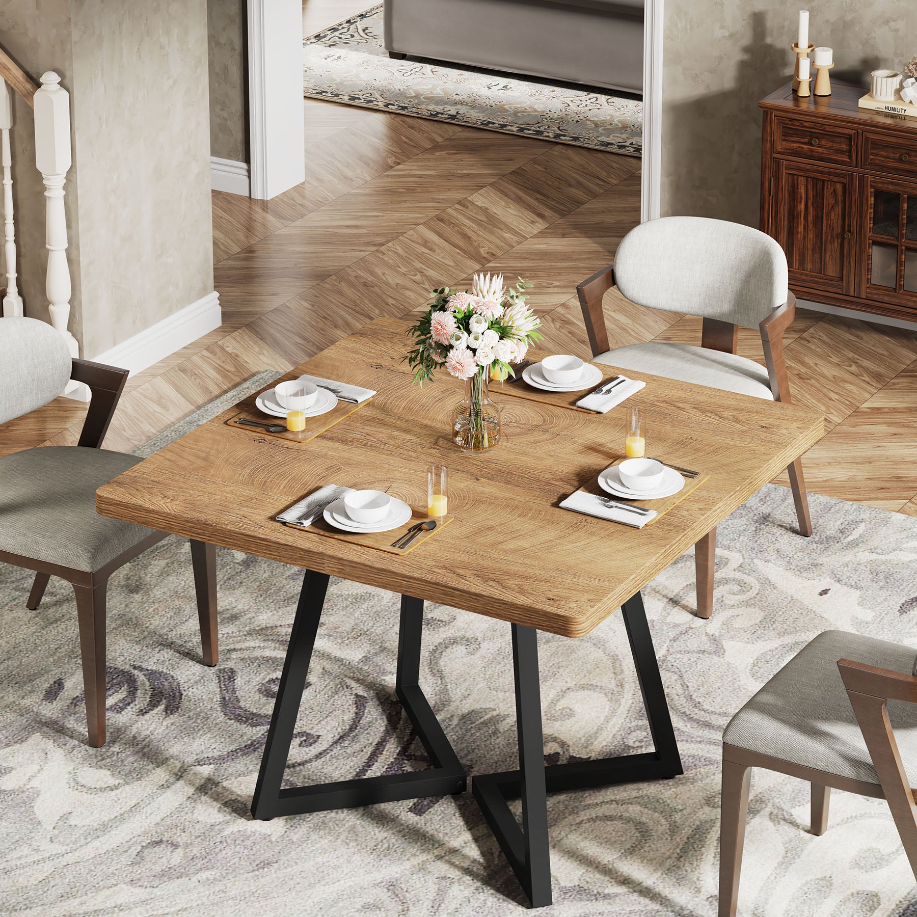 80 cm Vierkante Vergadertafel, Eettafels voor 2-4 Personen