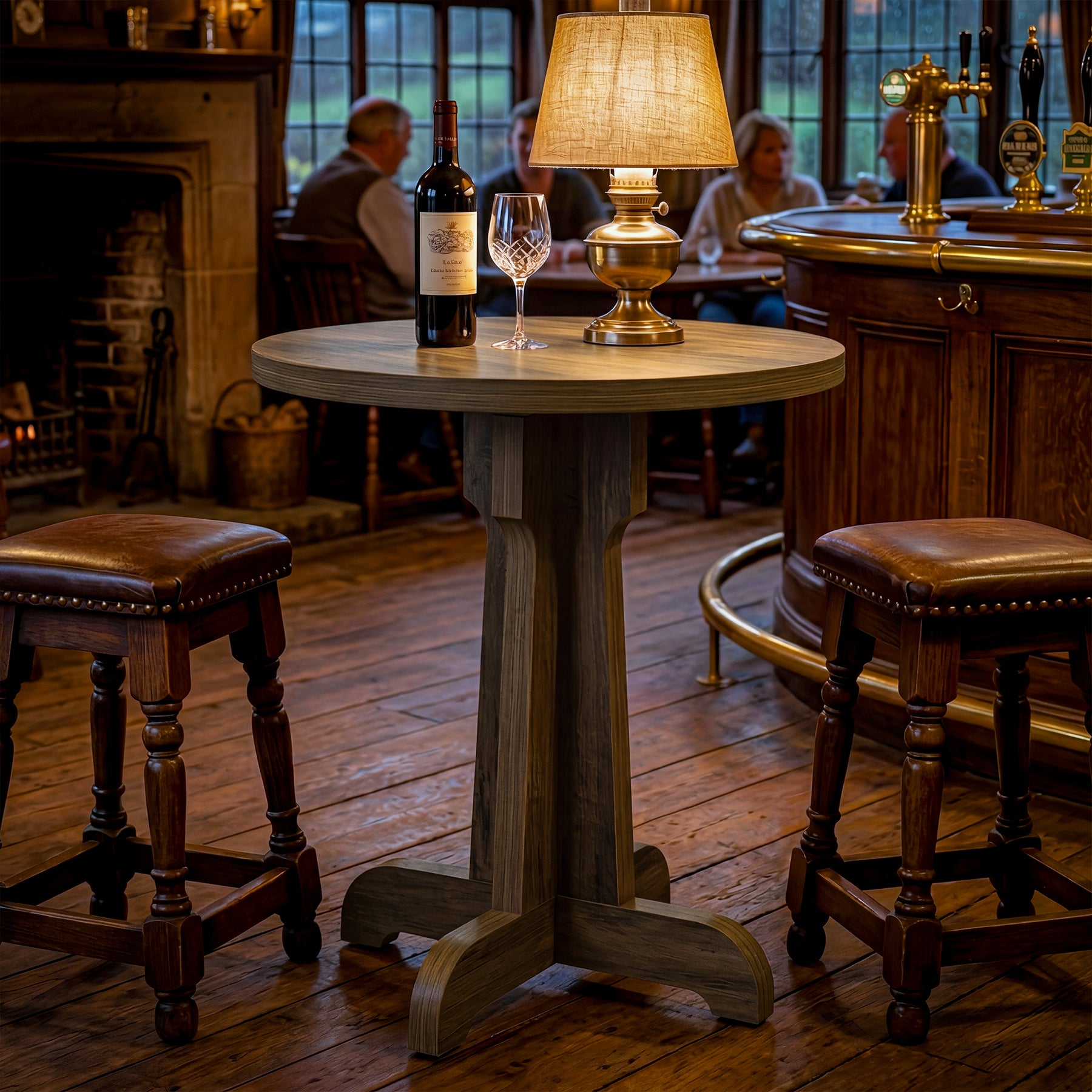 60 cm Ronde Eettafel, Compacte Tafel voor 2 met Ruimtebesparend Ontwerp voor Keuken Eetkamer