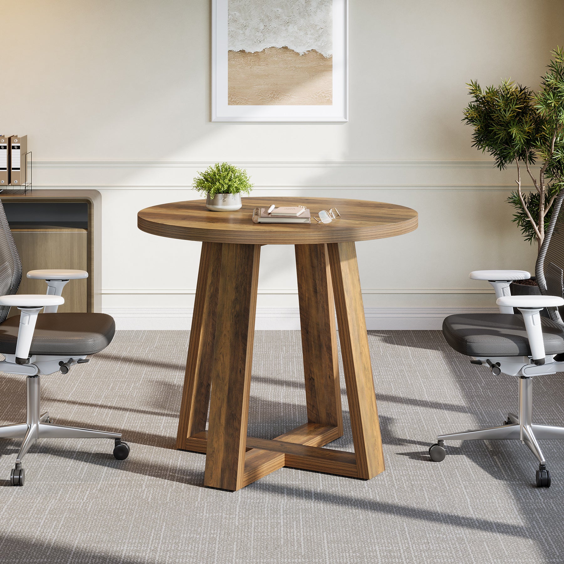 80 cm Conferentietafel, Landelijk Thuiskantoor Overlegbureau voor 2-4 Personen
