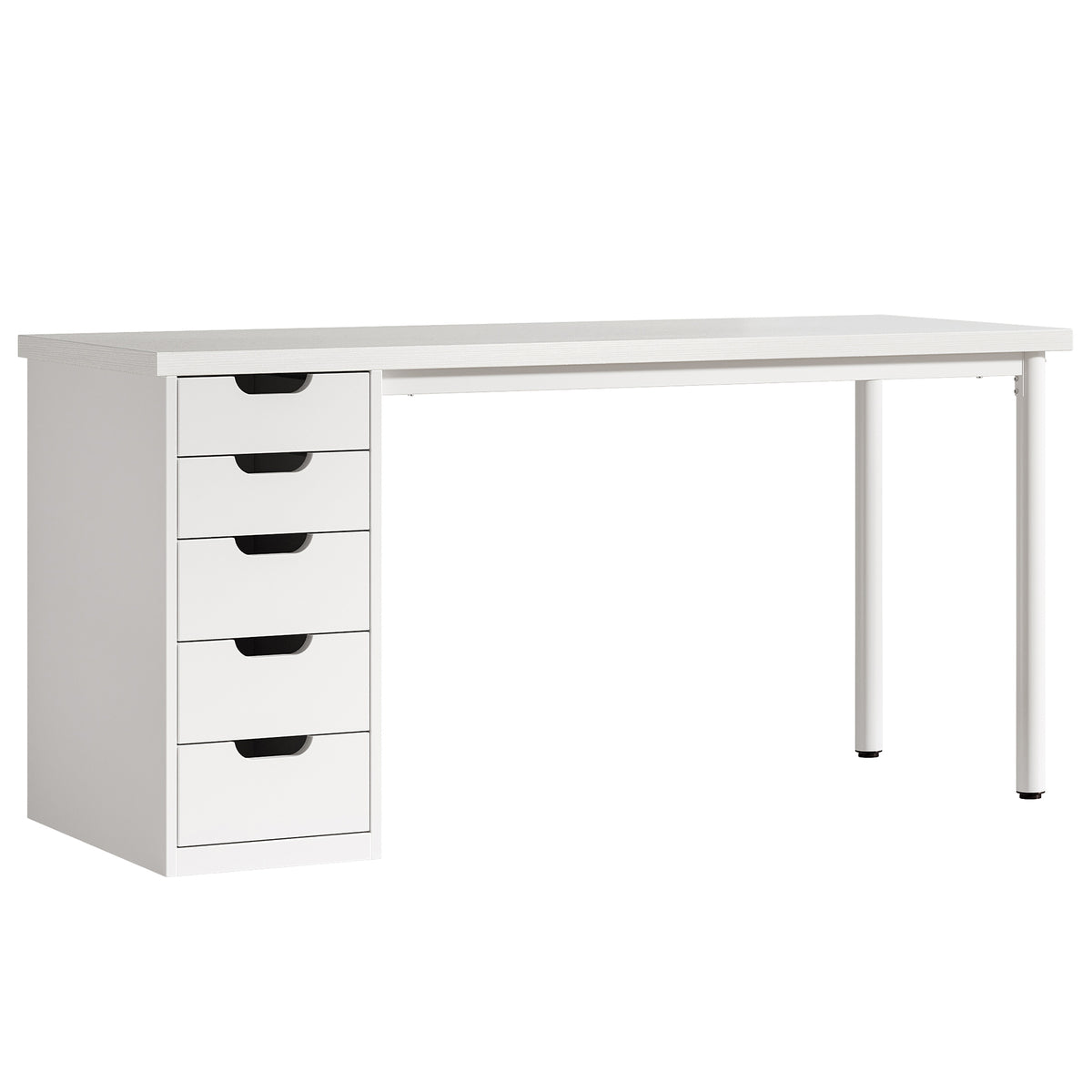 120 cm Tribesigns Kaptafel met 5 Lades, Moderne Make-up Tafel met Opbergruimte voor Slaapkamer