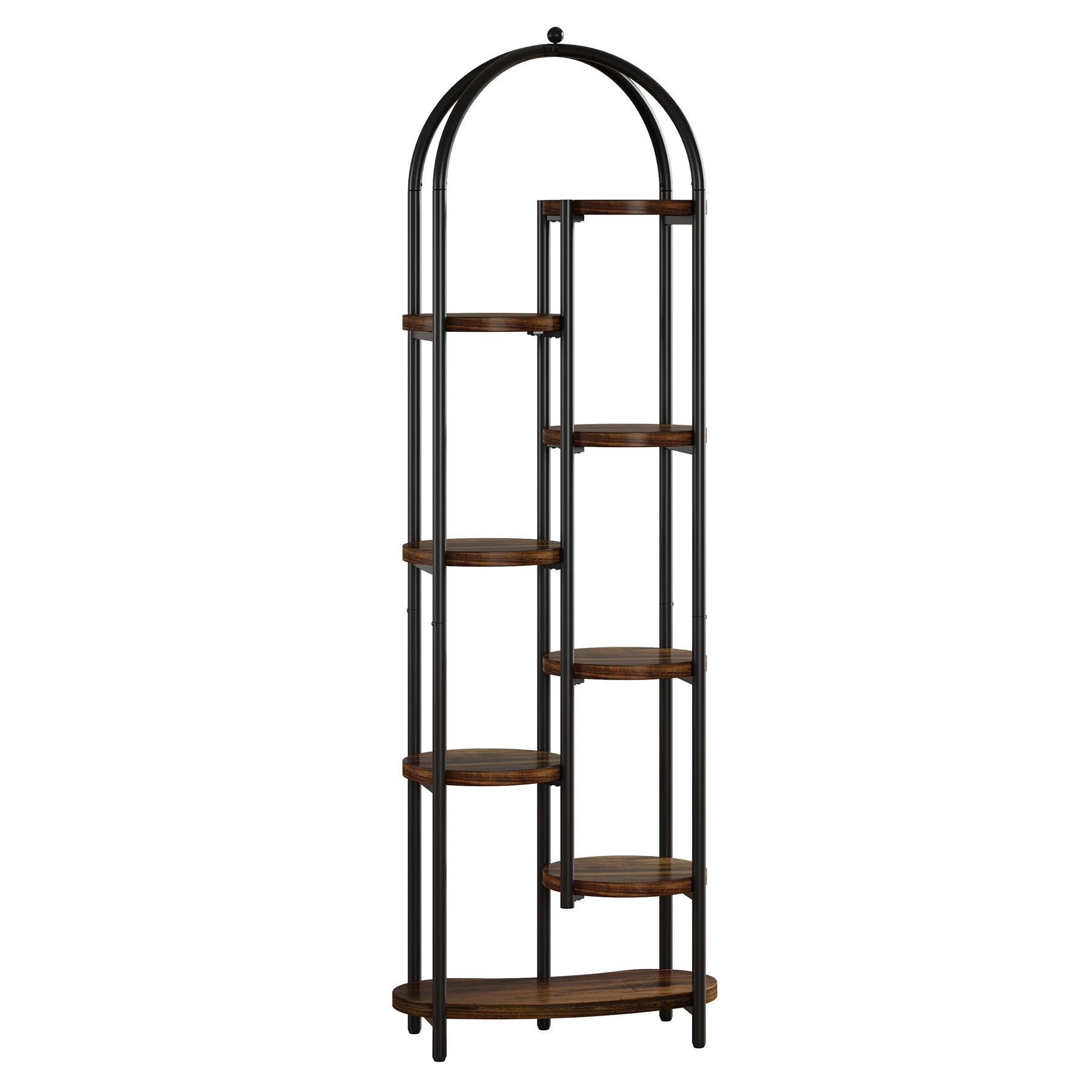 Plantenstandaard 182 cm met 8 legplanken – hoekrek met metalen frame, geschikt voor 10 planten